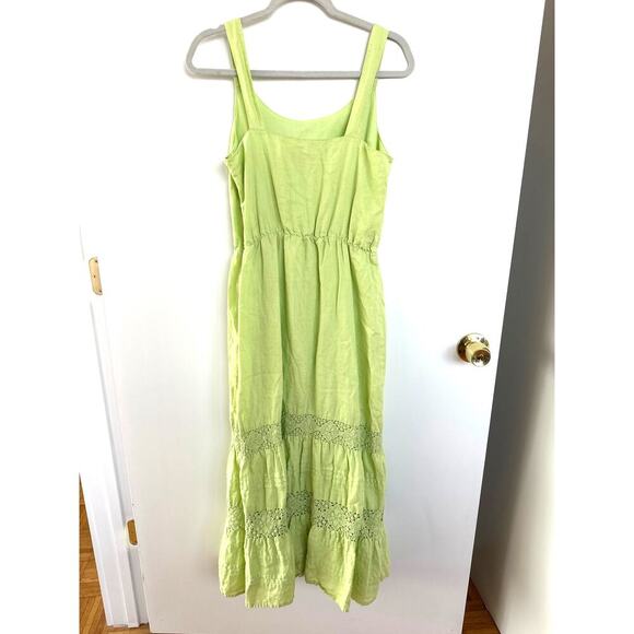 J. Jill 100% Linen Crochet Tiered Maxi Dress, EUC, Size Small - Picture 2 of 7